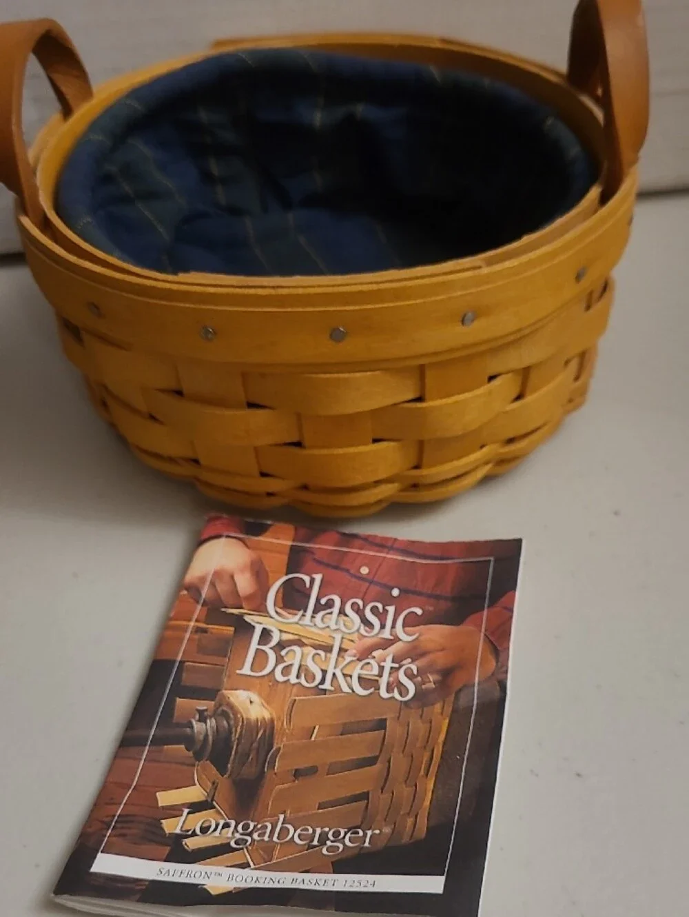 Longaberger Woven Booking/Hostess Baskets with Blue Liners